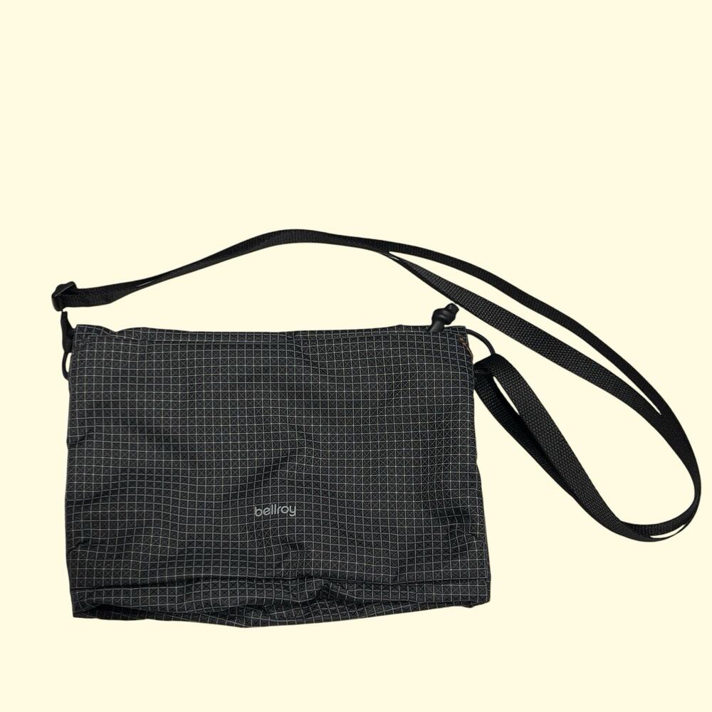 Bellroy Lite Sacoche Shadow Grid Shoulder Bag Crossbody Lightweight Travel Gray